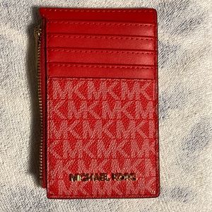 NWOT MICHAEL Michael Kors Red Card Holder
